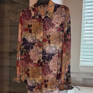 Robert Graham Multicolor Floral Blouse